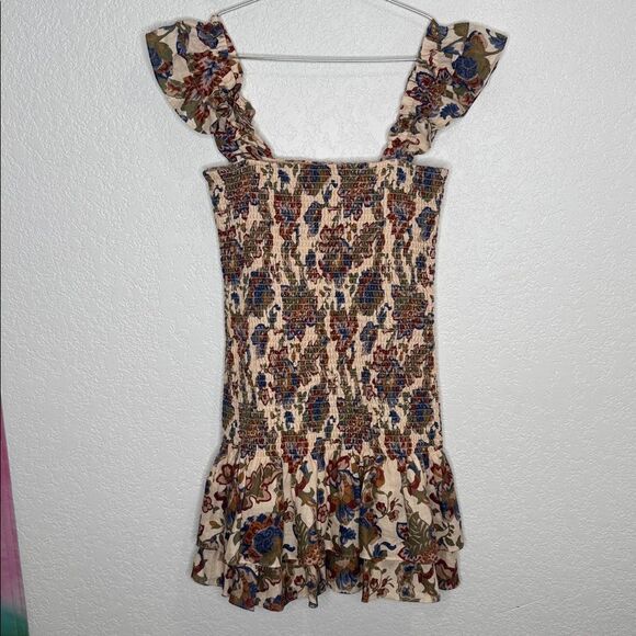 New SIR the Label Bettina Shirred Mini Dress Linen Medium Revolve - Picture 8 of 15